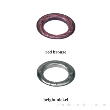 Bright Nickel Metal Parts Curtain Rod Eyelet